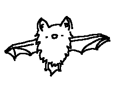 an animated bat drawing